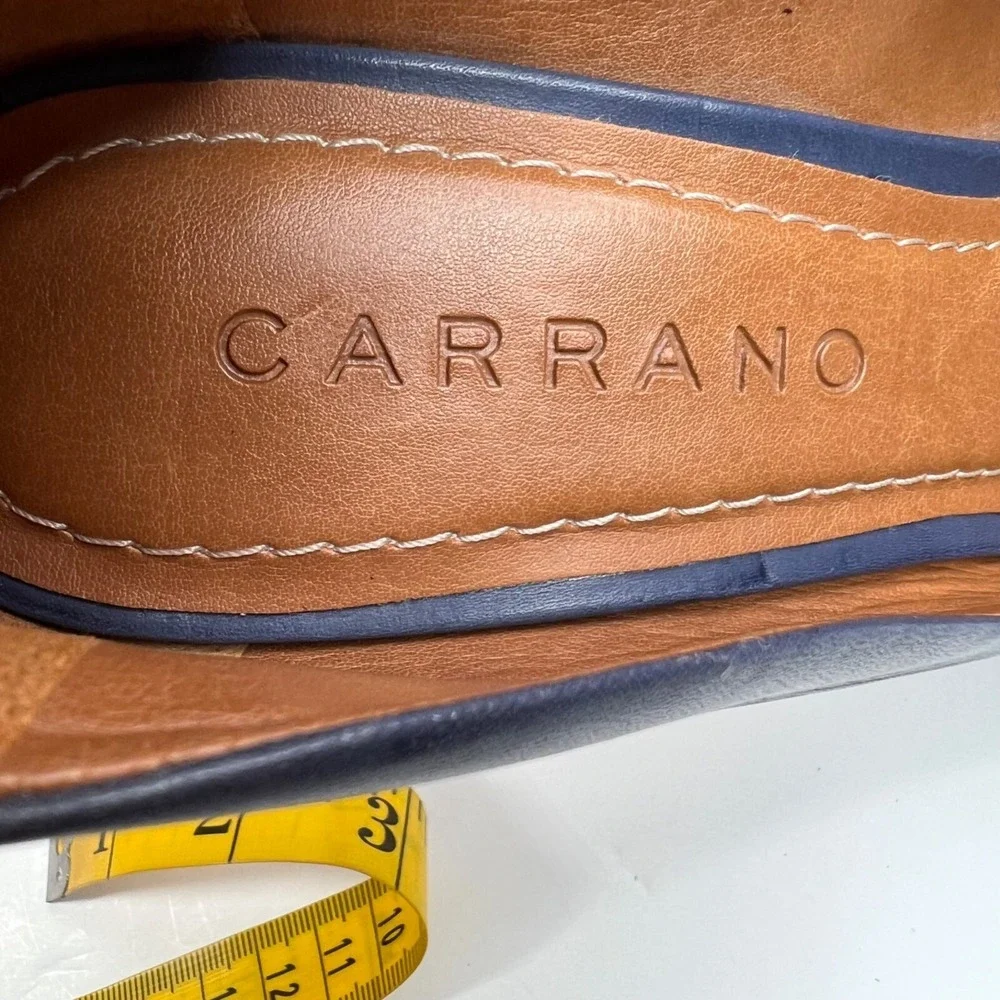 CARRANO Peep Toe Studded Heel Blue Platform‎ Pumps 9